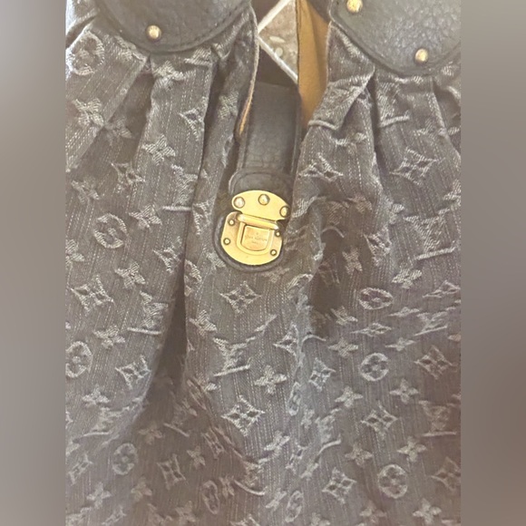 Louis Vuitton Black Denim Mahina XL Hobo Bag - Picture 10 of 13